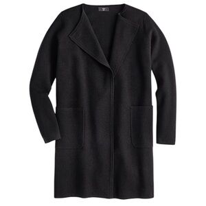 J.Crew The Juliette collarless sweater-blazer in black